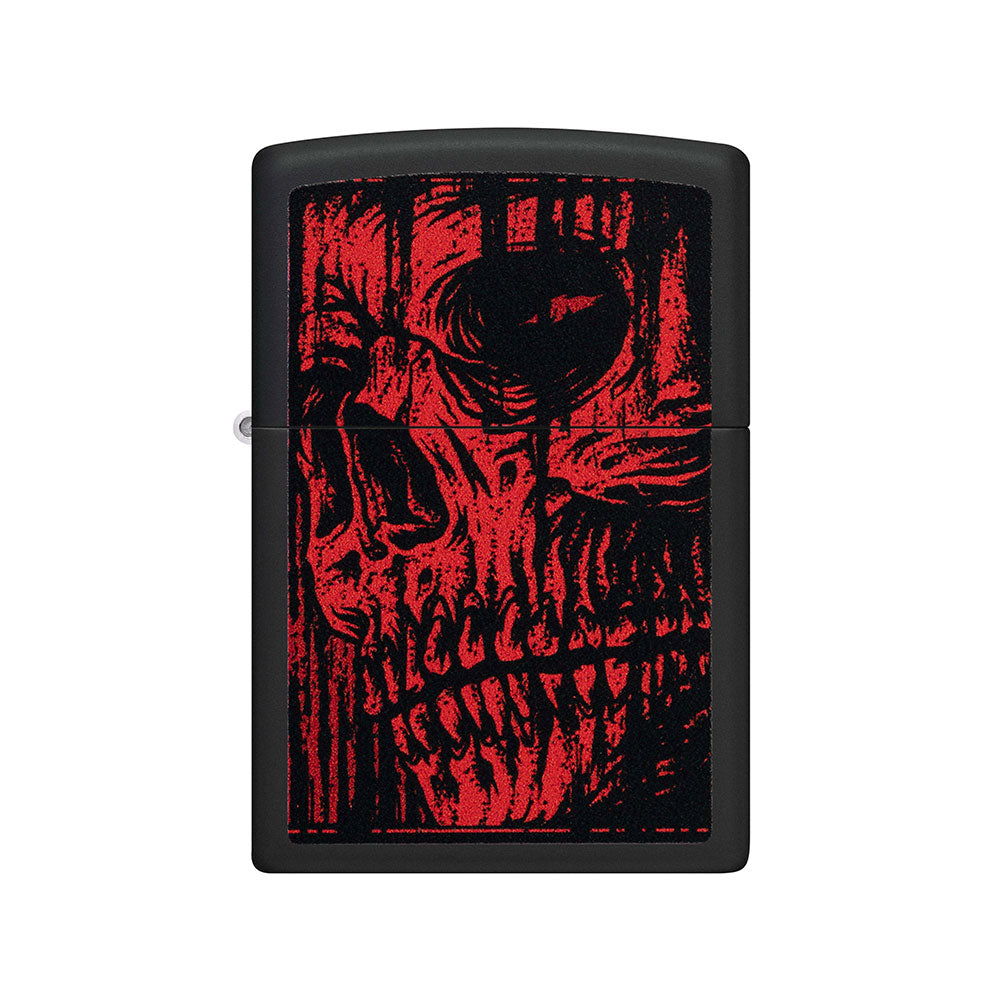 Briquet de la conception du crâne rouge zippo