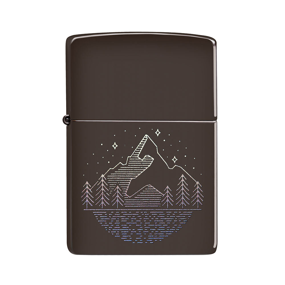 Diseño de montaña Zippo Migrete a prueba de viento