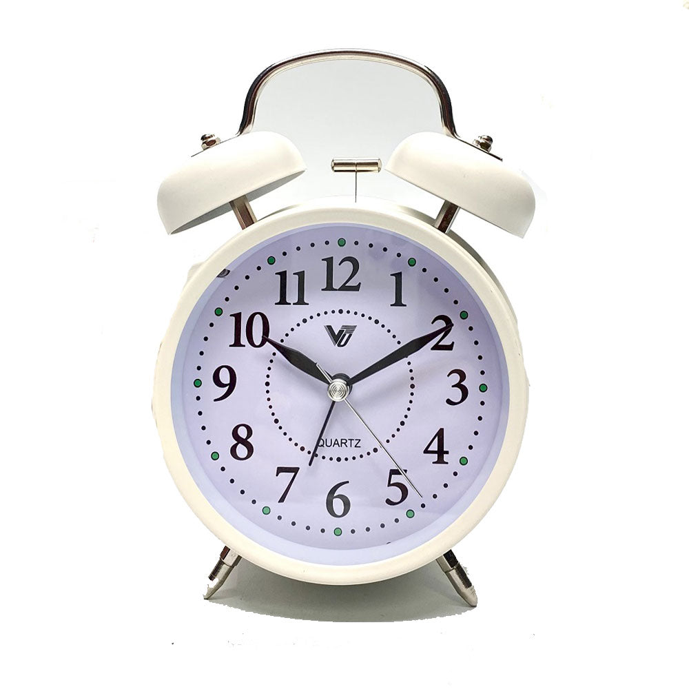 Metall Twin Bells Table Alarm Clock with Light