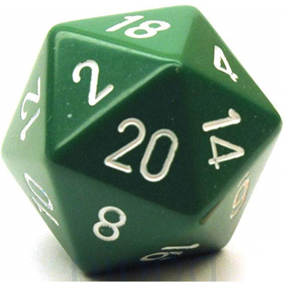 D20 dadi opachi (34 mm)