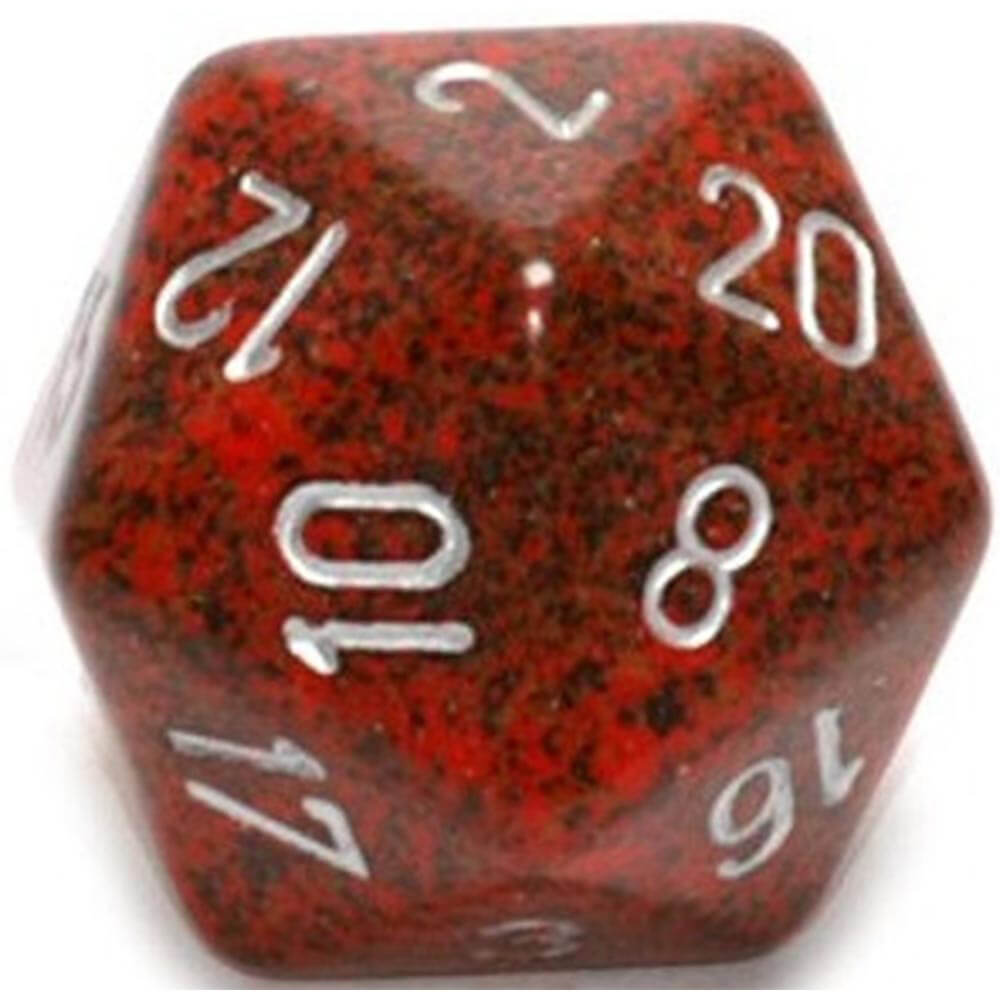 D20 terninger flekkete (34mm)