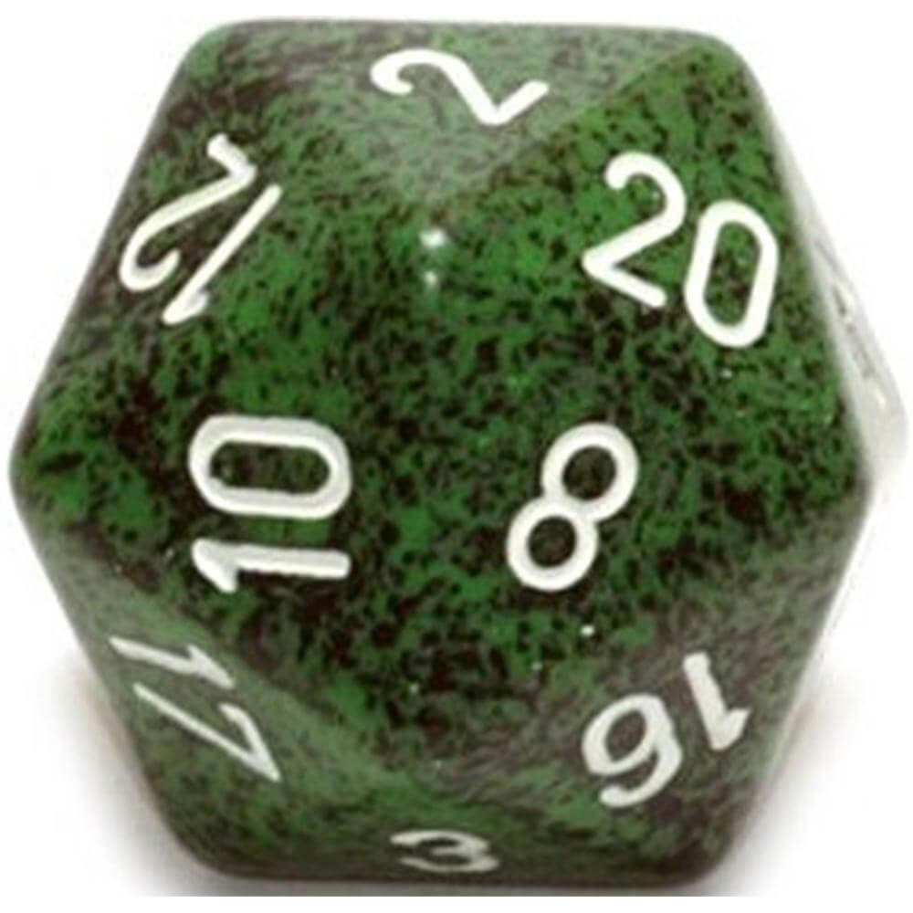 D20 terninger plettet (34 mm)