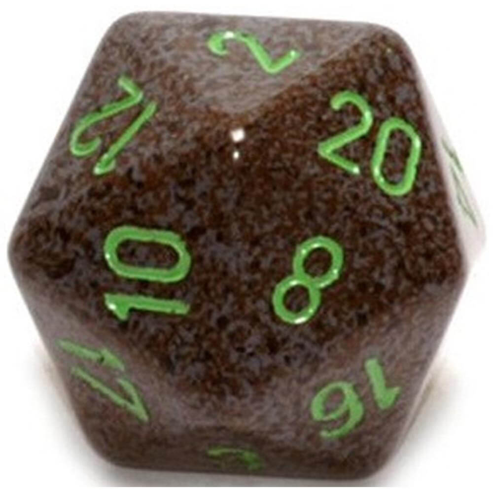 D20 terninger flekkete (34mm)