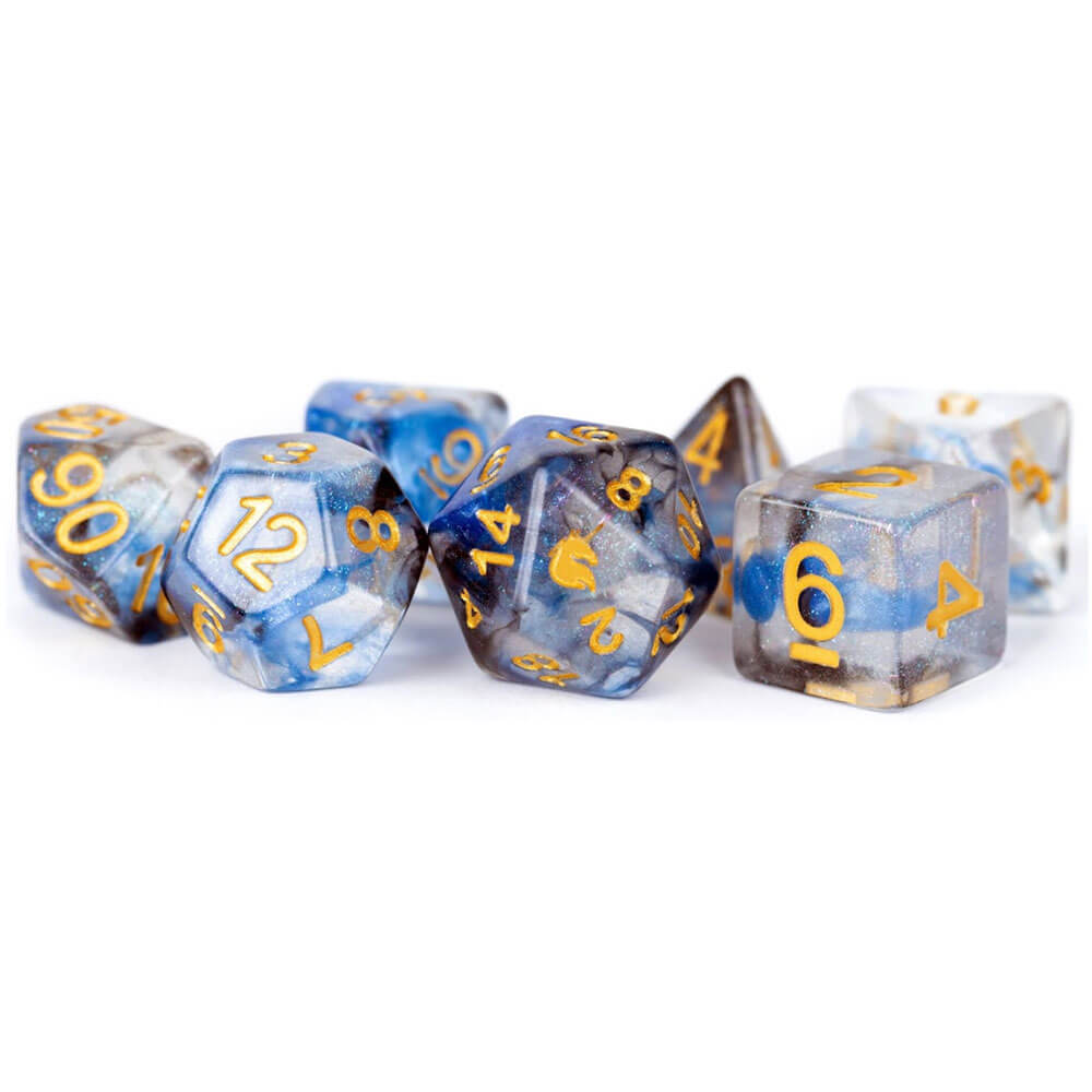 MDG Unicorn Resin Polyedral Dice Set