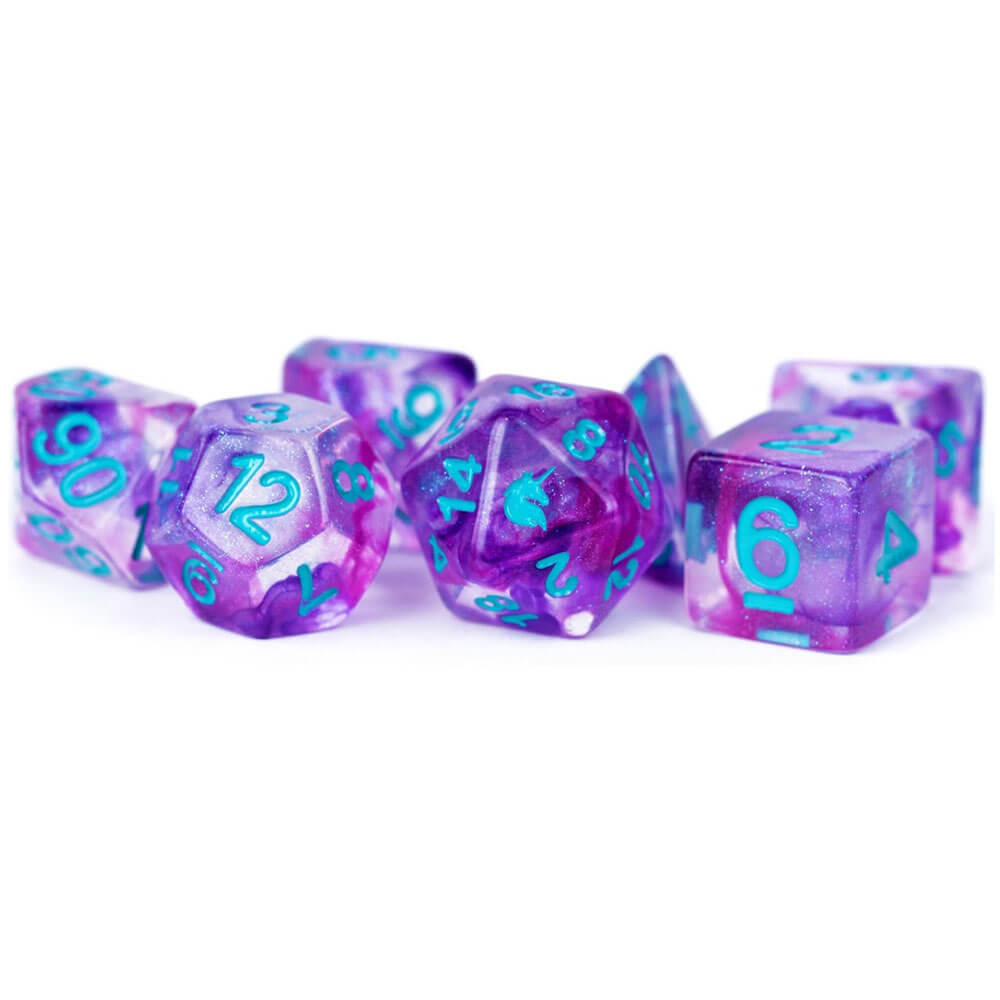 MDG Unicorn Resin Polyedral Dice Set