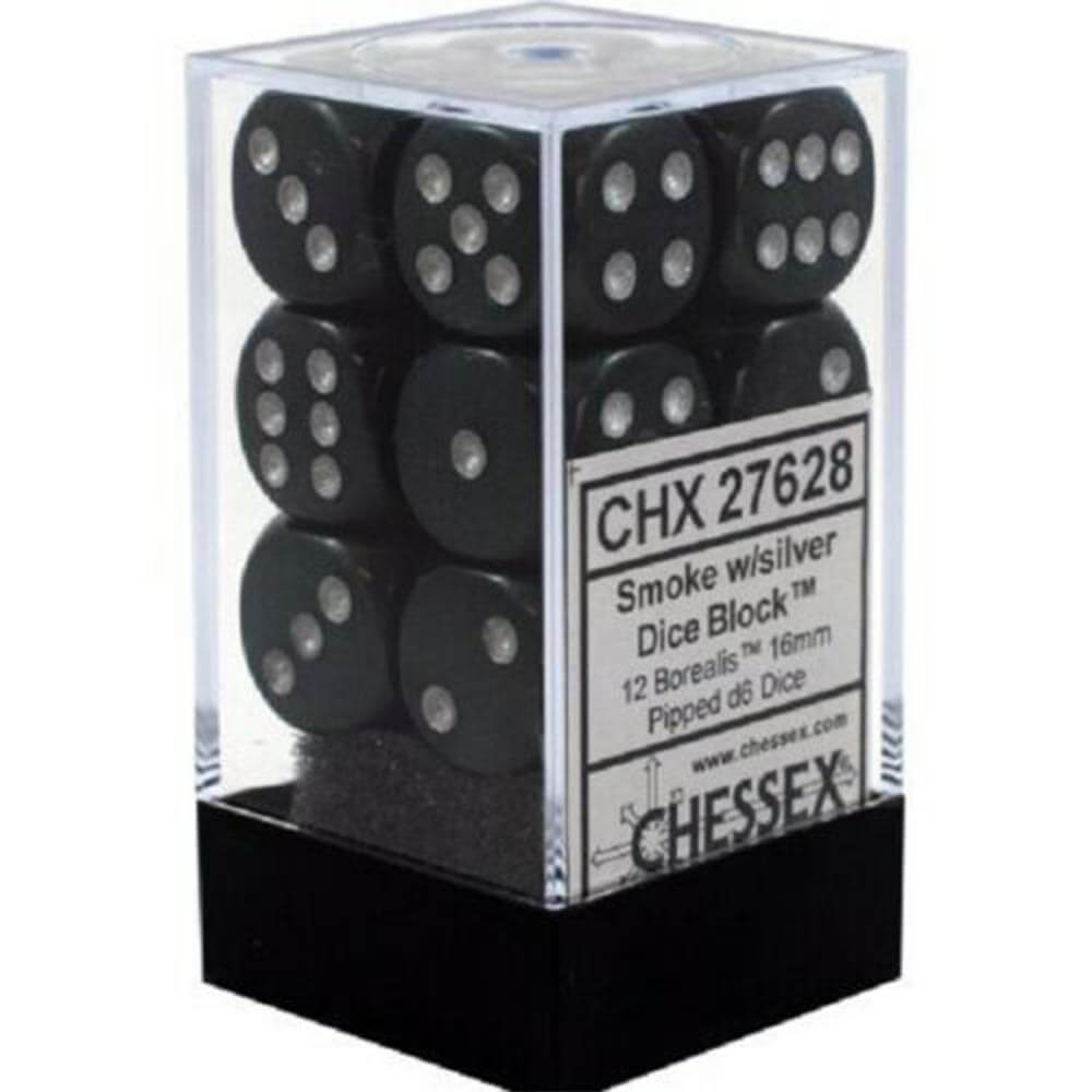 D6 Dice Borealis 16mm (12 terninger)