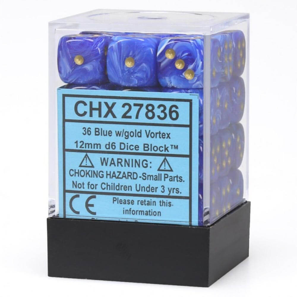 D6 DICE VORTEX 12mm (36 terninger)