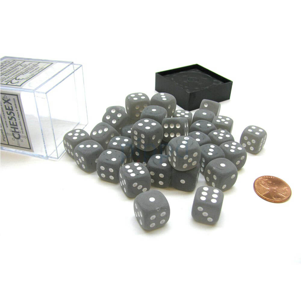 D6 DICE Frosted 12mm (36 tärningar)