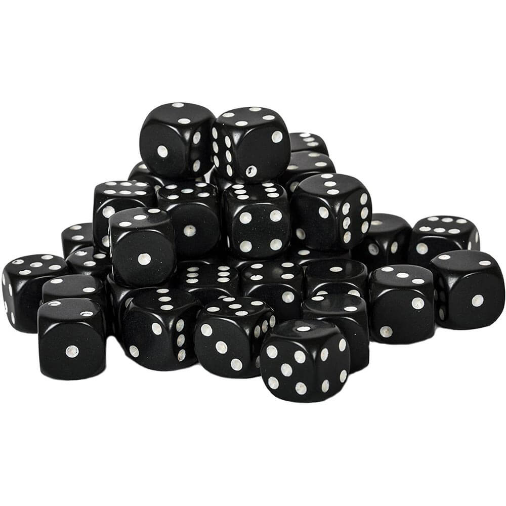 D6 DICE OPAQUE 12mm (36 DICE)