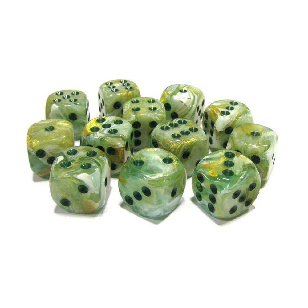 D6 Dice Marble 16mm (12 dadi)