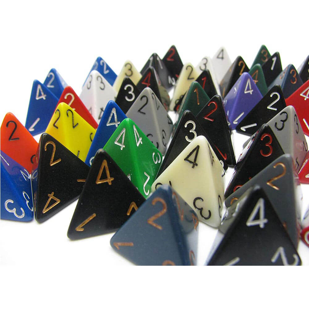 D4 terninger assortert løs polyhedral (50 terninger)