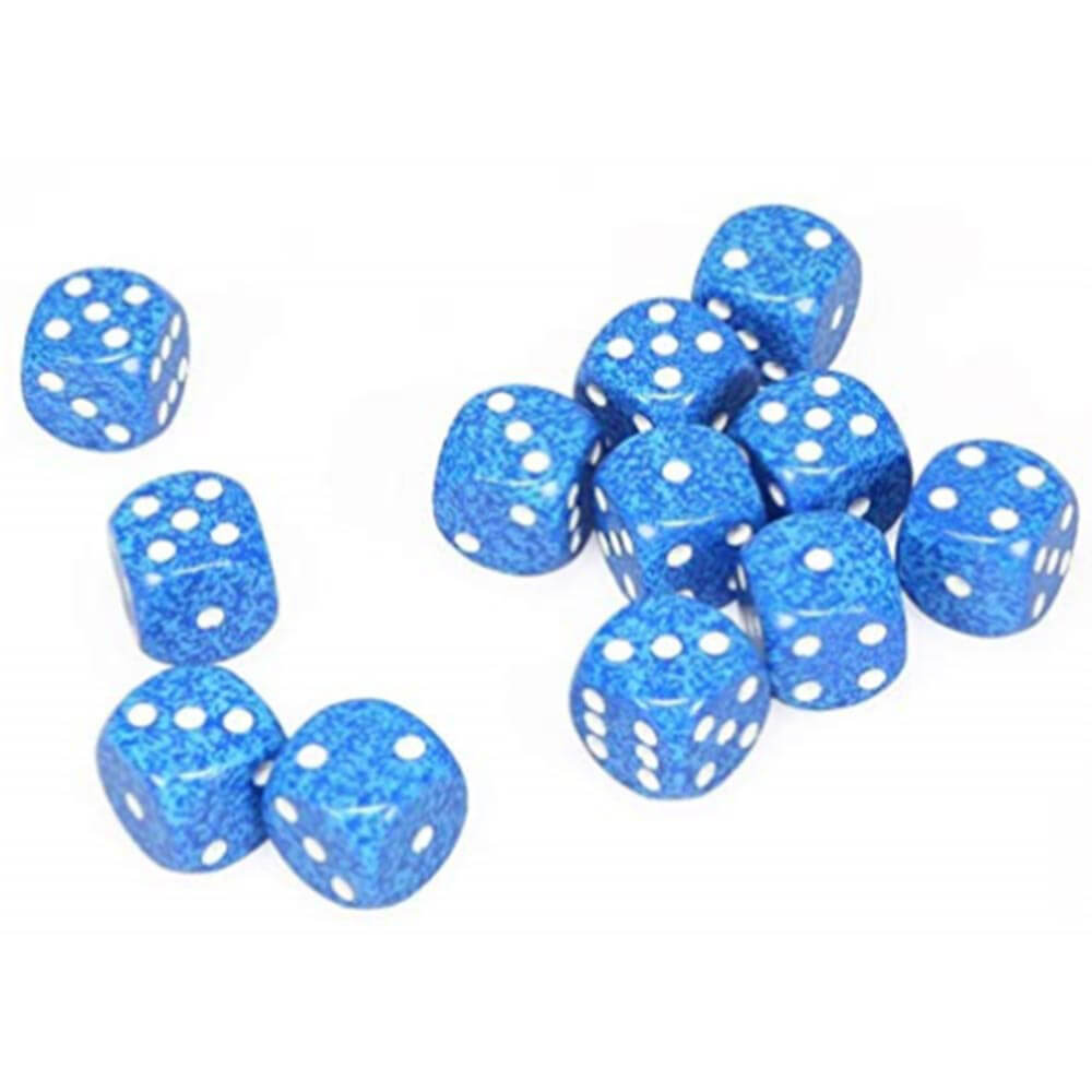 D6 Dice Speckled 16mm (12 Dice)