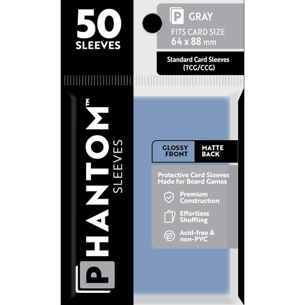 Grå Phantom Sleeves 50pcs (64x88mm)