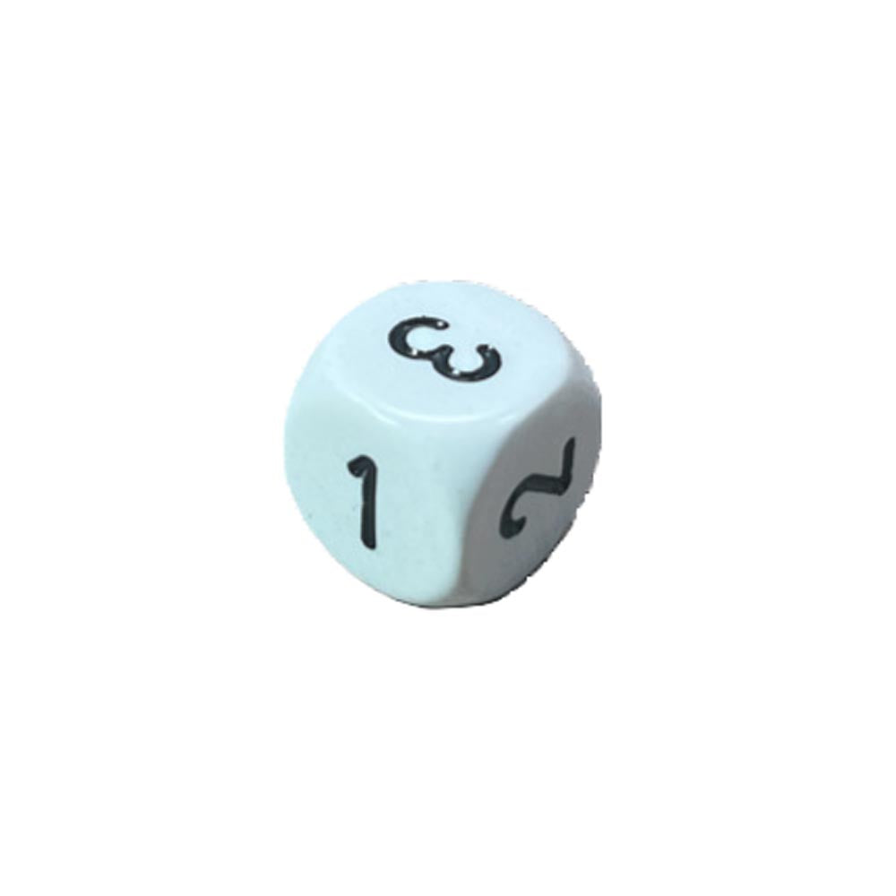 Chessex D3 Opaque Dice 16 mm (D6 W / 1-3 deux fois)