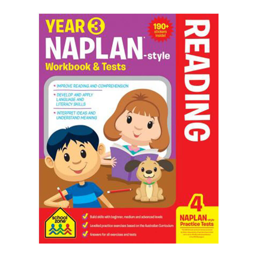 SchoolZone Naplan 3年目のワークブックとテスト