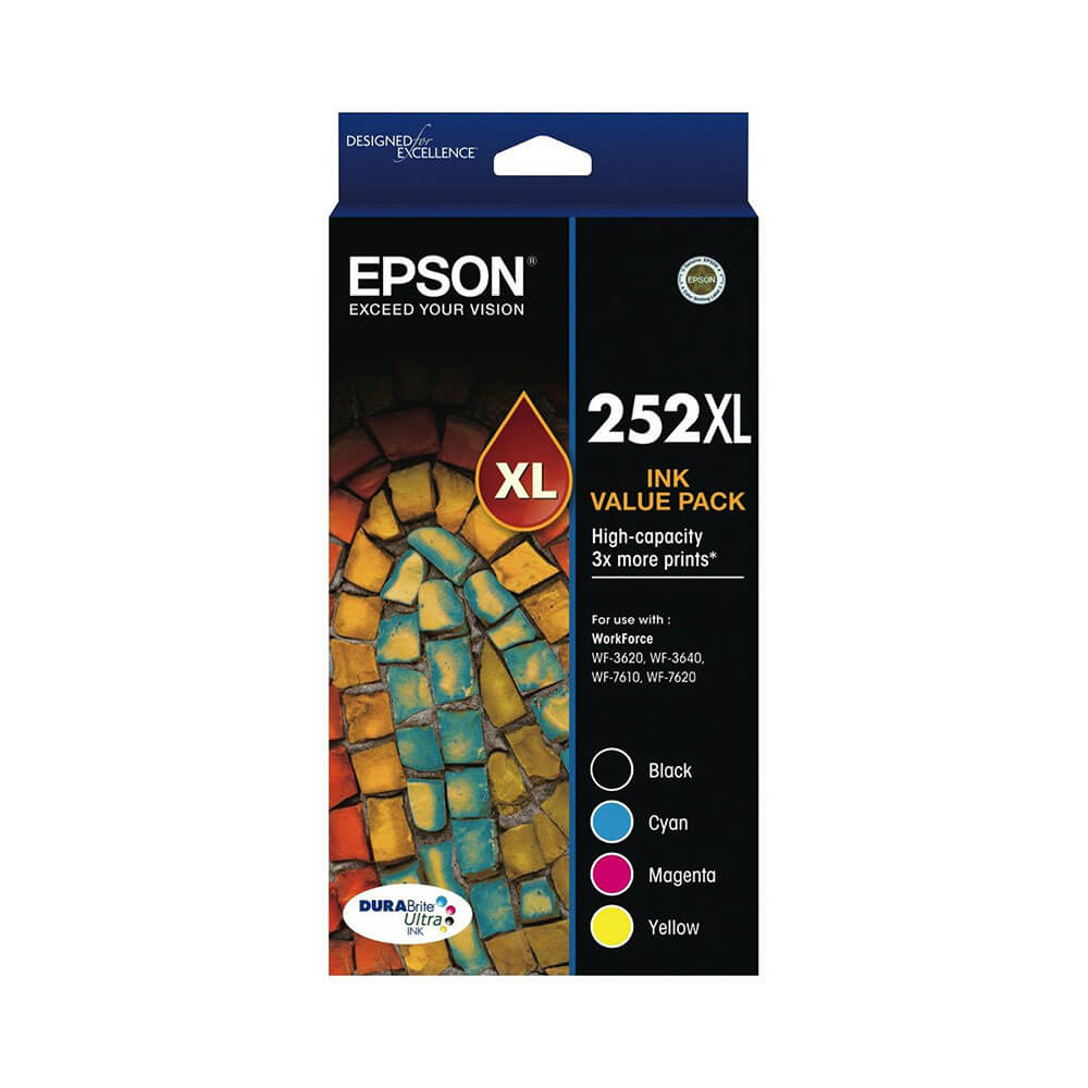 Epson højkapacitet inkjetpatron 252xl