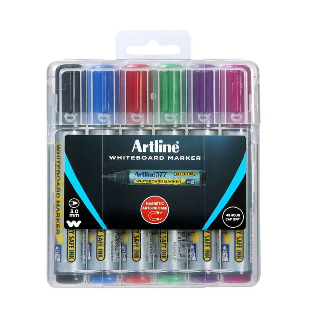 Artline Whiteboard Marker in Hard Case 2mm Assorted