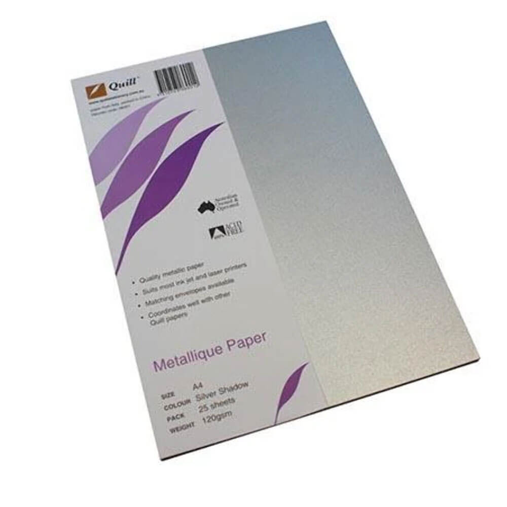 Quill A4 Metalique Paper (25pk)