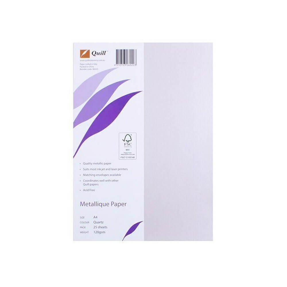 Quill A4 Metallique Paper (25pk)