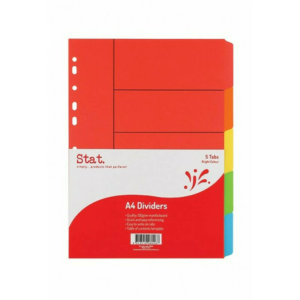 STAT MANILLA DIVIDERS A4 (jasne kolory)