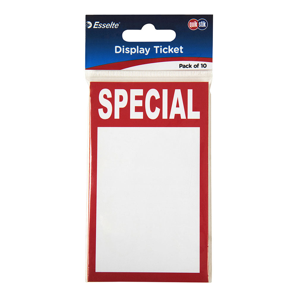 Quikstik Display Ticket 10pcs (75x125 mm)