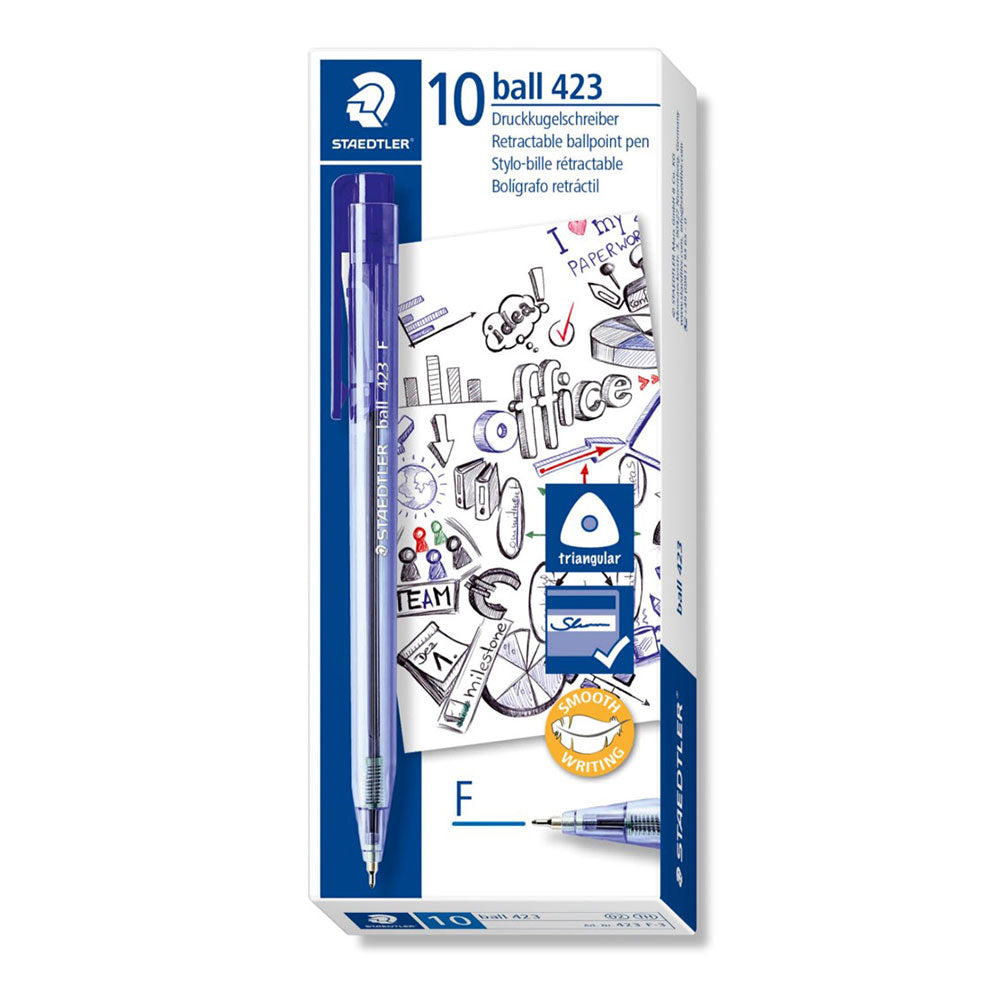 Staedtler 423 Fine Ballpoint Pen (låda med 10)