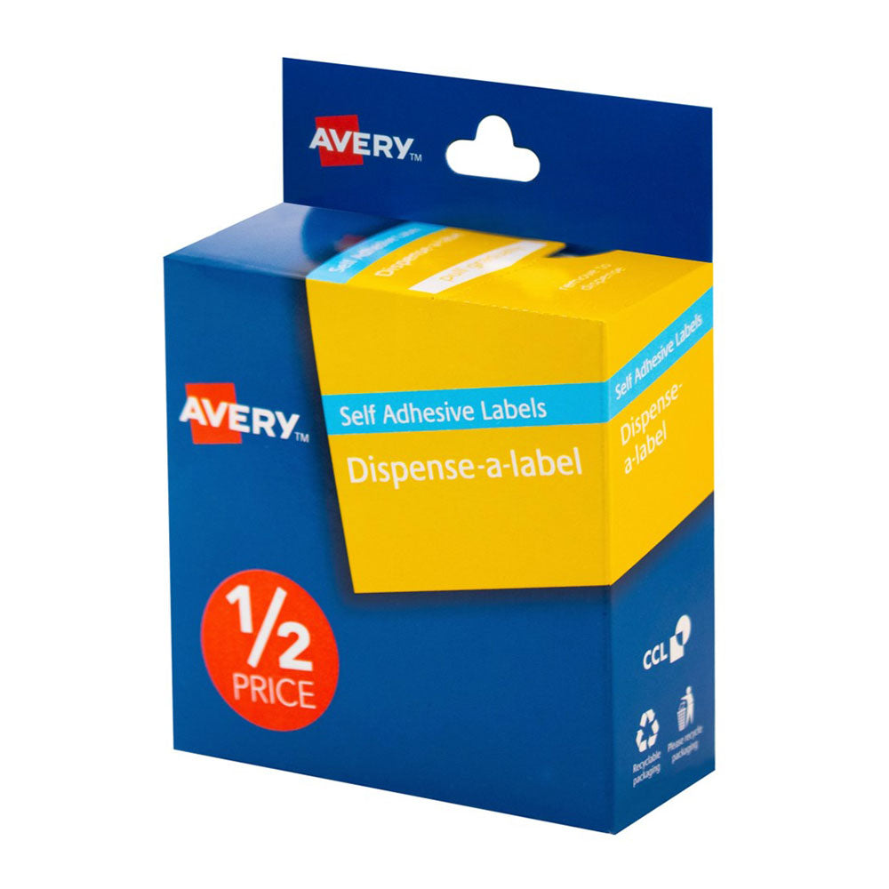 Avery Label Dispenser 24mm 300PCS (rød & hvid)