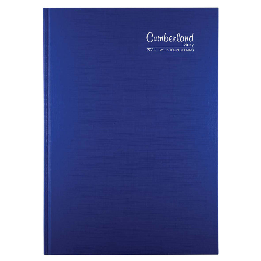 Cumberland Premium Casebound A4 2024 Diary (Blue)