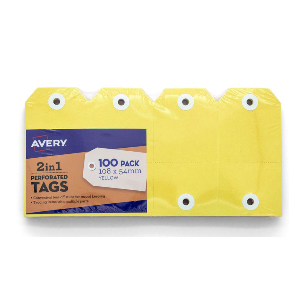 Avery 2-i-1 Kraft-tag (pakke med 100)