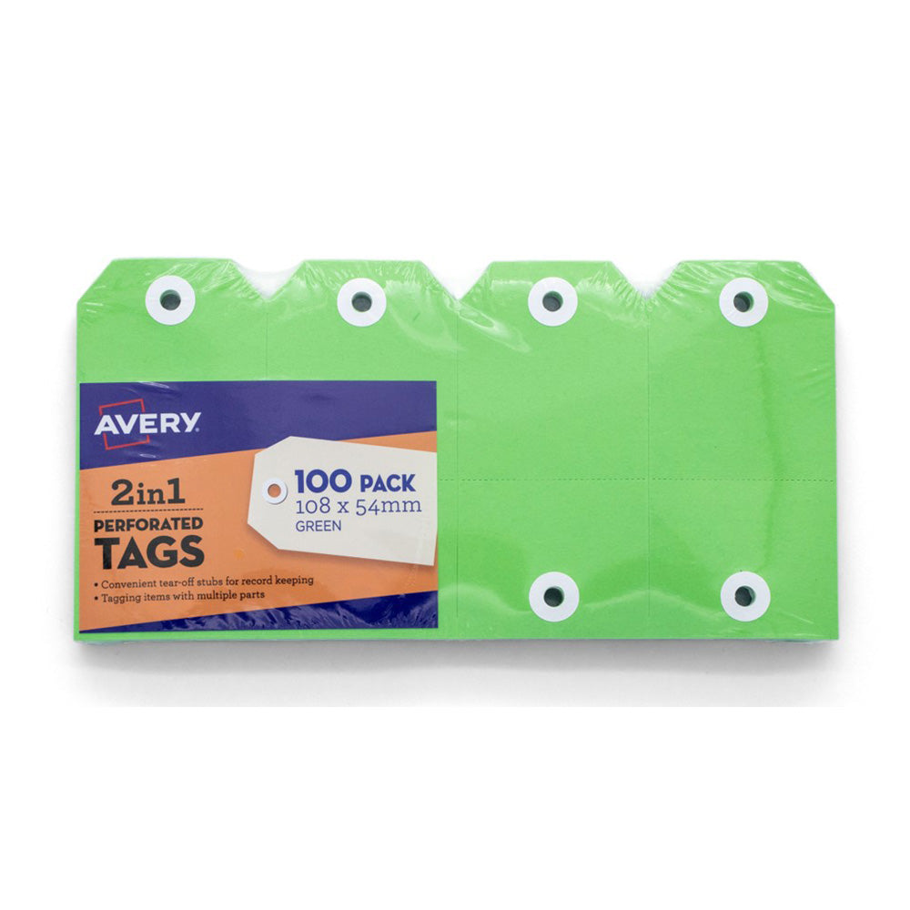 Tag Kraft Avery 2 in 1 (confezione di 100)