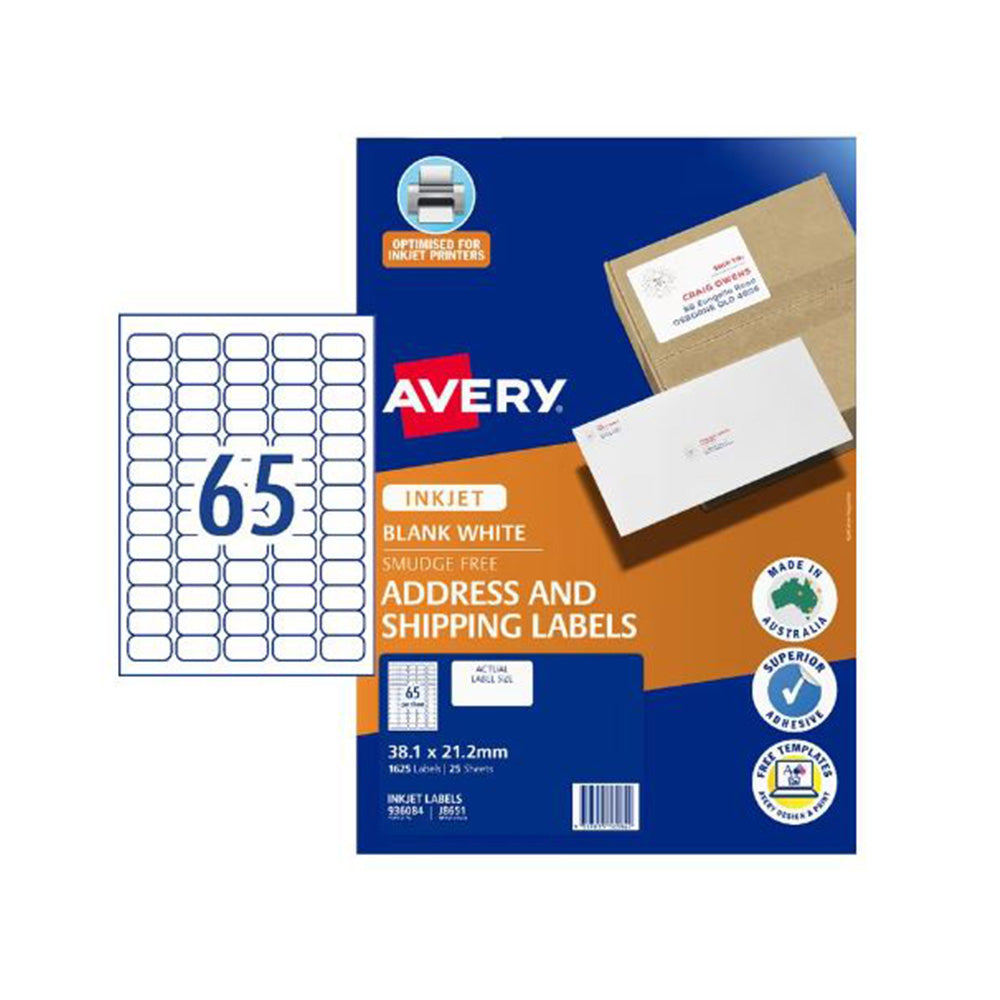 Avery Inkjet -adreslabel 25 %