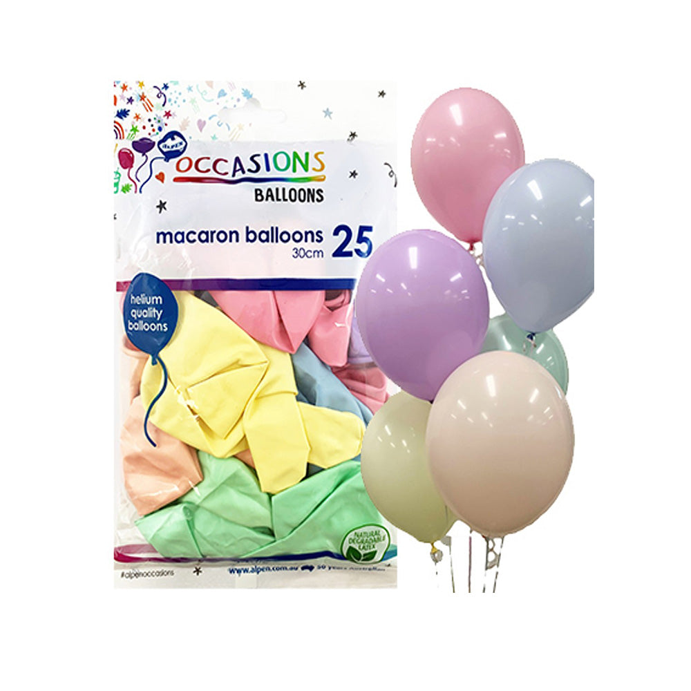 Alphen Macaron Pastel Balloons 30cm (25pcs)