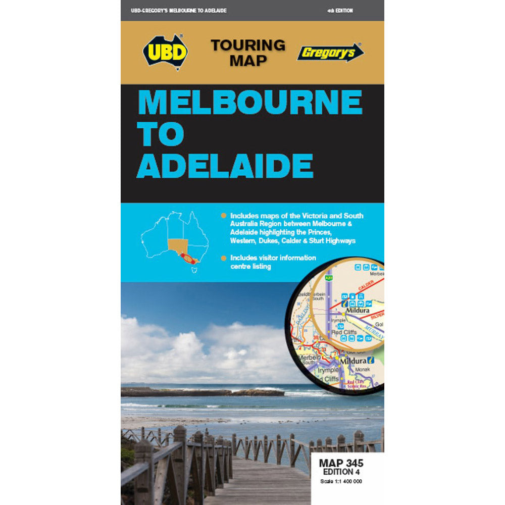 Melbourne to Adelaide Map 4th Edition