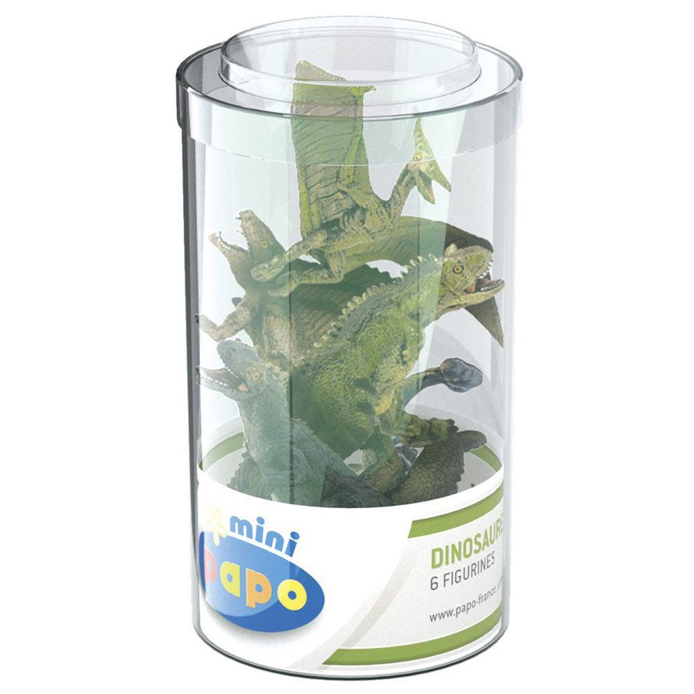 Papo mini plus dinosaurus beeldjes 6 stks