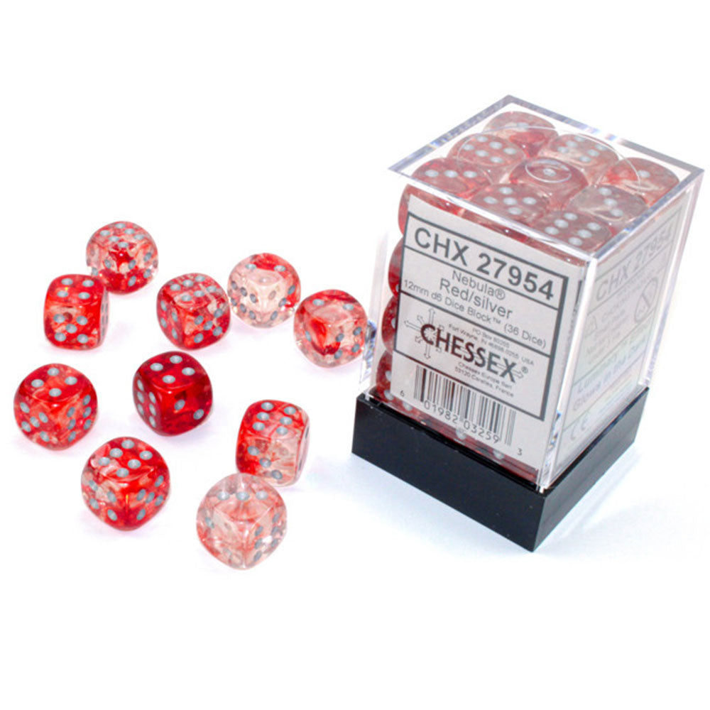 Nébuleuse Chessex 12 mm D6 Bloc de dés lumineux