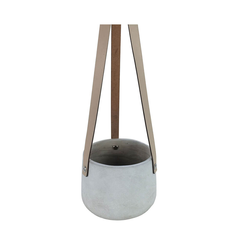 Lily Concrete Pote com tiras Pu Tan