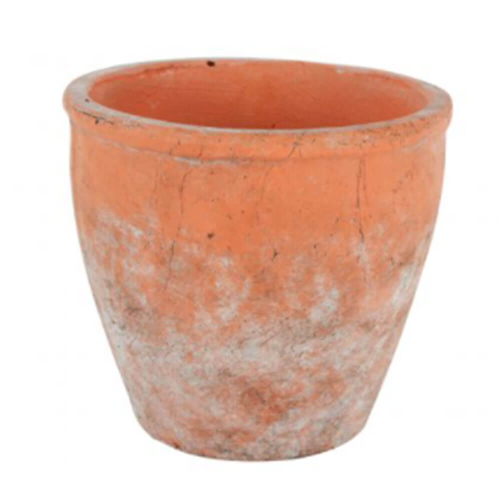 SERSI Antiqued Face Concrete Pot Terracotta