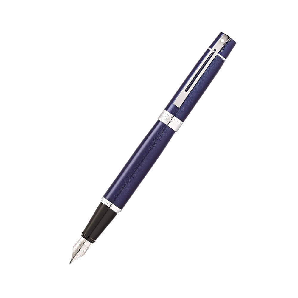 300 Blue Lacquer/Chrome Plated Pen