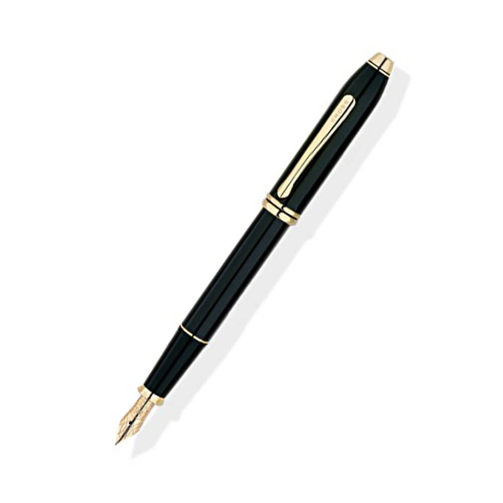 Townsend 23ct Gold Black Lacquer Pen