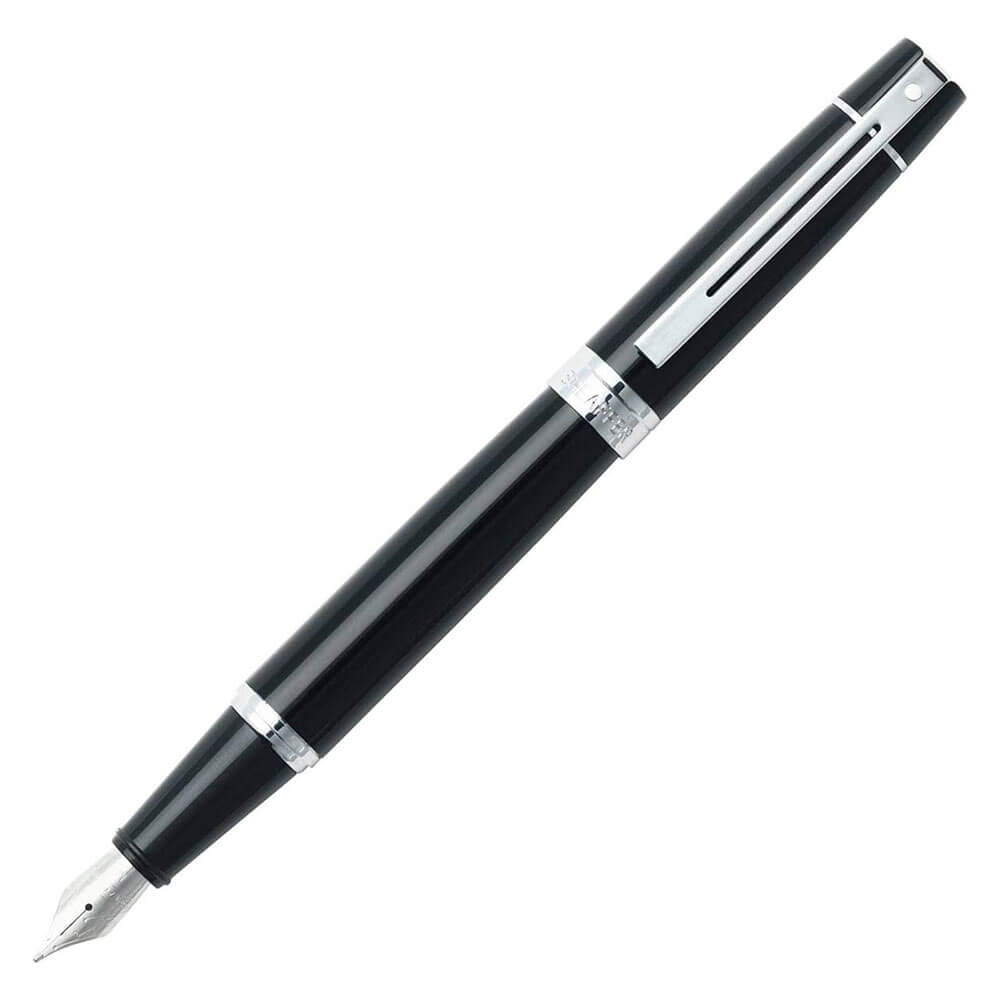 Sheaffer 300 Fine Fountain Pen (negro brillante)