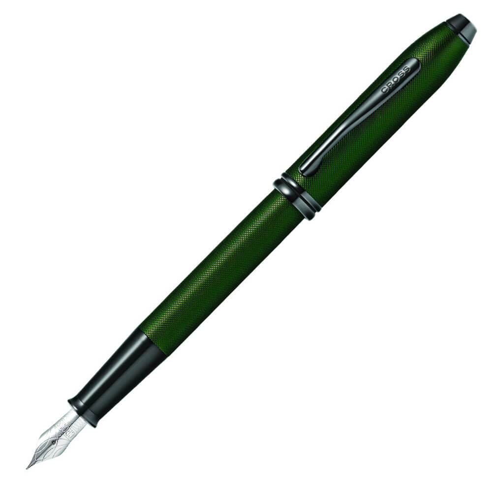 Townsend Green Microknurl e HP Black Fountain Pen