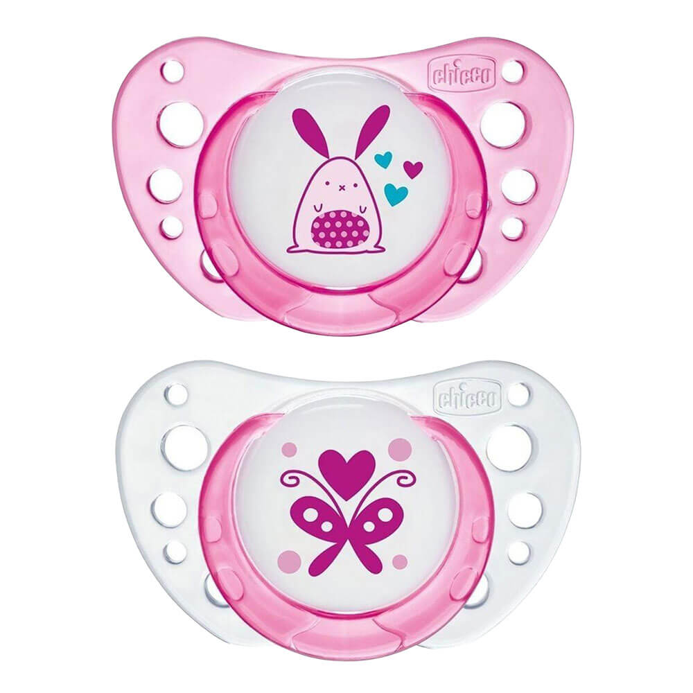 Chicco látex fisio de aire Pacifier de goma 2pc (niña)