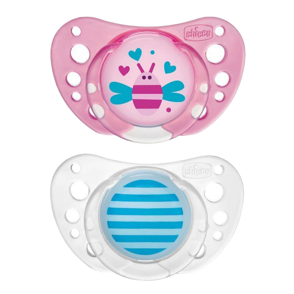 Chicco látex fisio de aire Pacifier de goma 2pc (niña)