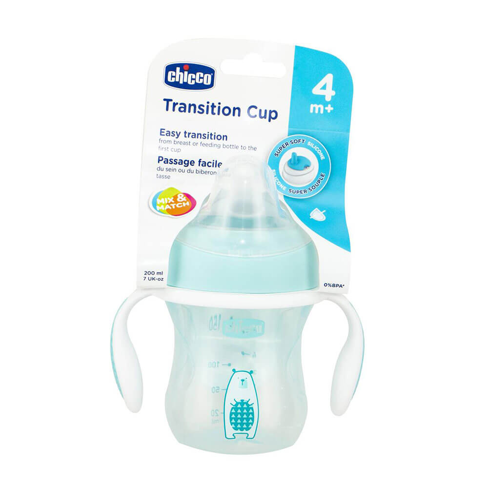 Tasse d'entraînement avec poignée 1pc 200 ml (4mOS +)