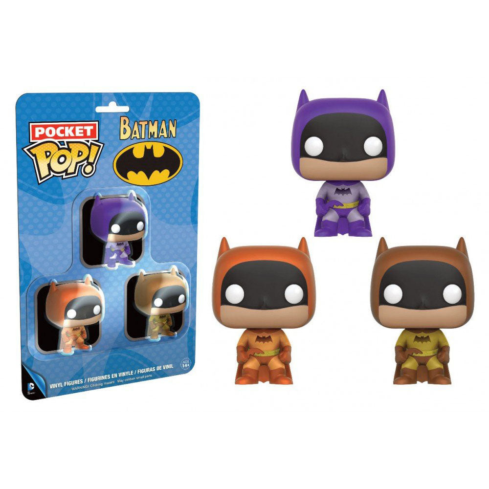 Batman Brown, Purple & Orange US Pocket Pop! 3 Pack