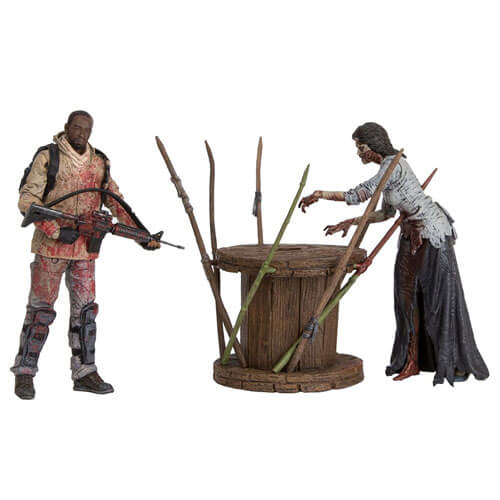 Walking Dead 7" Morgan Impaled Walker & Spike Trap Fig Set