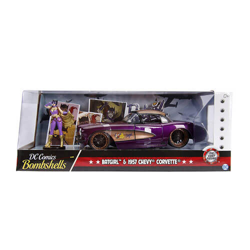 Batgirl 1957 Chevy Corvette 1:24 Hollywood Rides Diecast Veh