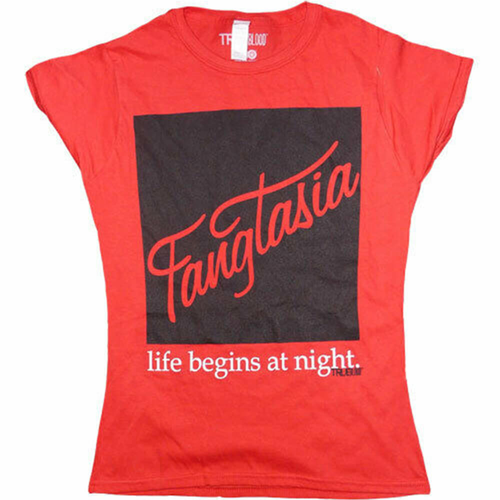 True Blood Fangtasia Rotes Damen-T-Shirt