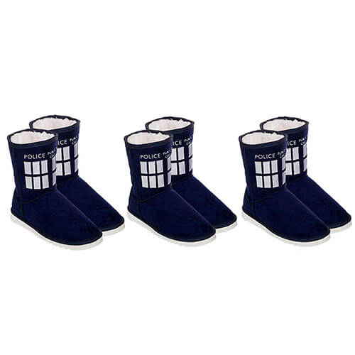 Doctor Who TARDIS Boot Slipper Ladies