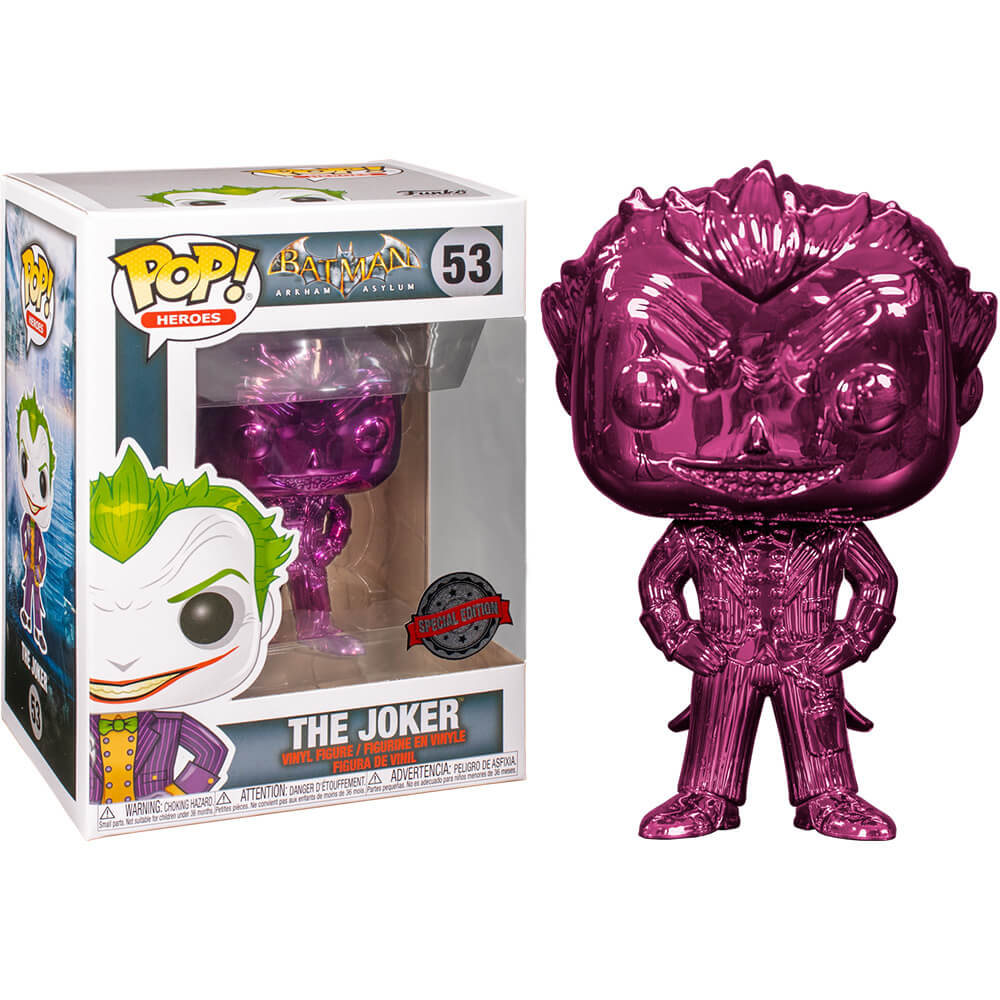 Batman Arkham Asylum The Joker Chrome US Exct Pop!